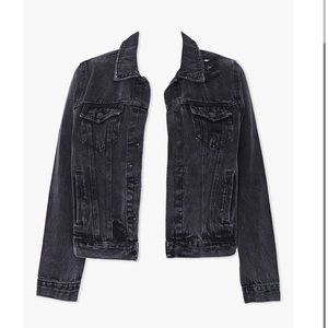 Black Distressed Denim Jacket